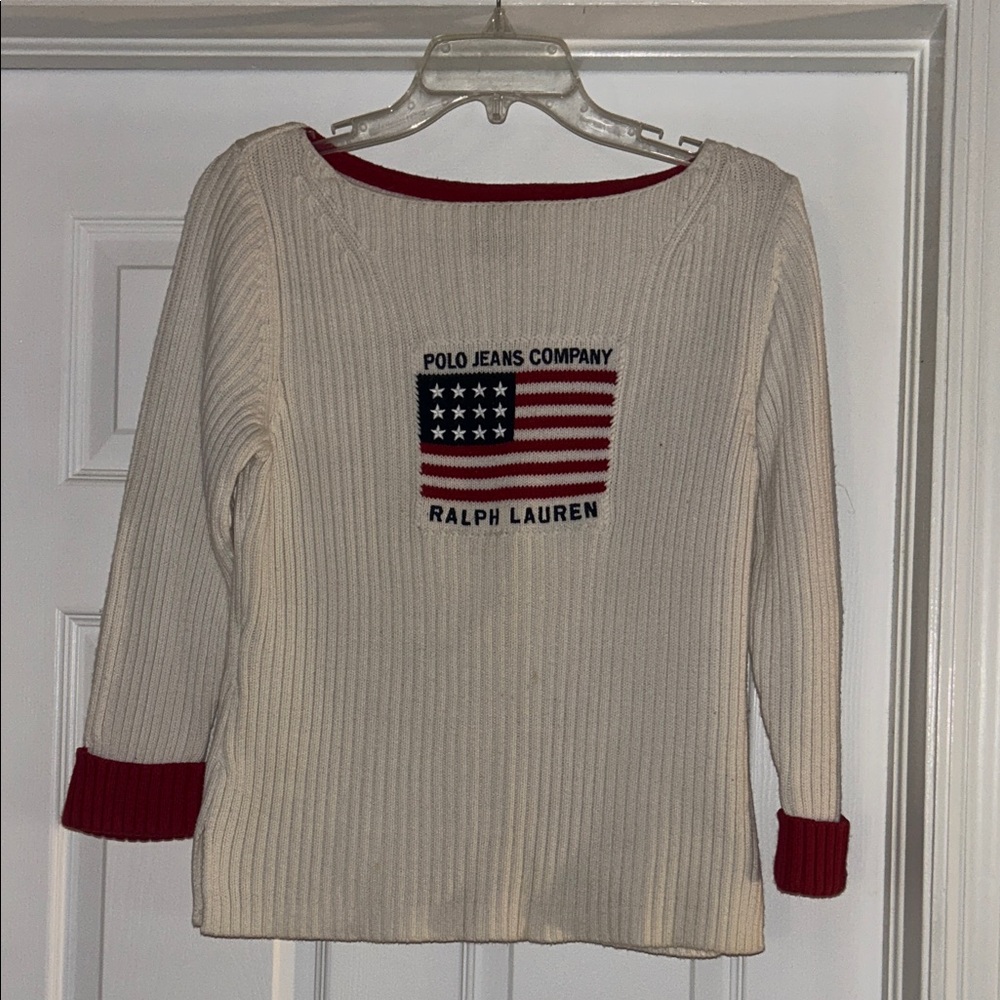 Polo Jeans Co ribbed sweater American Flag